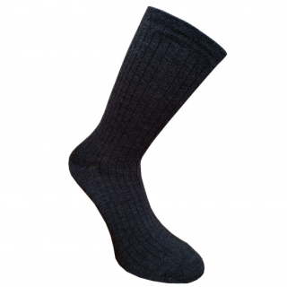 Merino extra fine 85 % vrúbkované ponožky tenšie Dark Grey