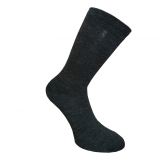 Merino extra fine 85 % hladké ponožky tenšie Dark Grey