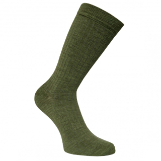 Merino extra fine 85 % vrúbkované ponožky tenšie Olive