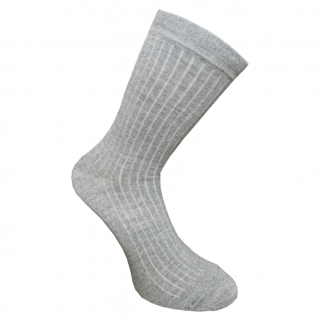 Merino extra fine 85 % vrúbkované ponožky tenšie Light Grey (melange)